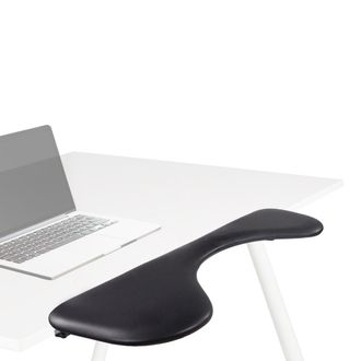 hjh OFFICE Apoyabrazos Cuero Negro