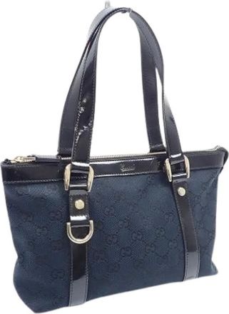 Gucci Pre-owned Handbags, female, Black, Size: ONE SIZE Pre-owned GG Canvas Handbag