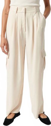 Soaked In Luxury Shirley Wide Legs Cargo Trousers In Sandshell