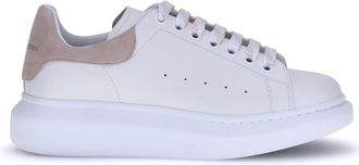 Alexander McQueen Womens Leather Sneakers White-Patchouli Trainers White/patchouli