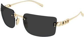Gucci Rechthoekige Zonnebril - unisex - Accessoires - Geel - Maat: 61 MM