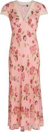 Rixo Rixo Clarice Floral-print Georgette Midi Dress - Pink - 16 (UK 16 / XL)