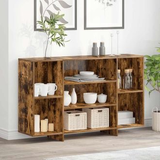 vidaXL Vidaxl - Aparador De Madera De Ingenier&iacute;a Roble Ahumado 120x30x75 Cm