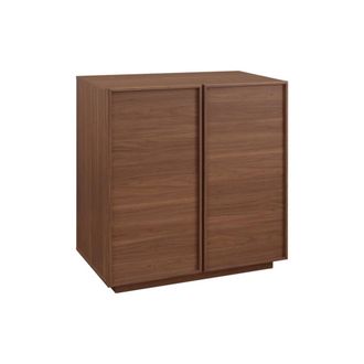 Sweeek Aparador con 2 puertas efecto madera, 80cm, nogal