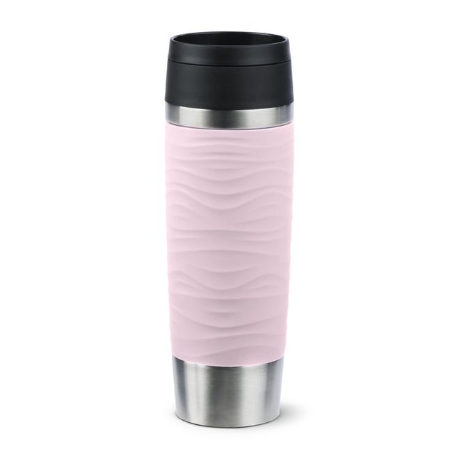 Emsa Travel Mug 500 ml Wave Thermobecher, neuer Komfort-Schraubverschluss, Kaffeebecher to go Edelstahl, 6h heiß und 12h kalt, 100% dicht, spülmaschinenfes ab 21,99 €
