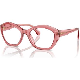Michael Kors 53mm Irregular optical glasses in Pink at Nordstrom