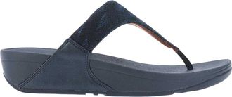 FitFlop Fit Flop Dames/Dames Lulu Glitz Toe Post Wedge Sandalen (Marine)