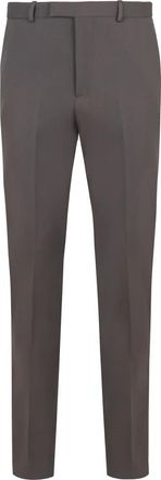 Gucci Heavy Wool Satin Pant - Heren - Nette broeken - Grijs - L - Wol - Broeken
