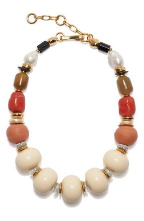 Lizzie Fortunato Ilios Bead Necklace in Beige Multi at Nordstrom
