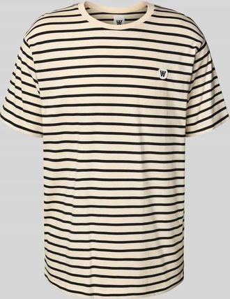 Wood Wood T-Shirt mit Rundhalsausschnitt Modell Ace in Offwhite, Größe XXL