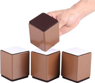 OEM Elevadores De Muebles De Acero De 100 Mm, Elevadores De Patas De Cama Y Mesa De Alta Resistencia, 4 Piezas