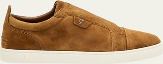 Christian Louboutin Mens St Louis Suede Slip-On Sneakers