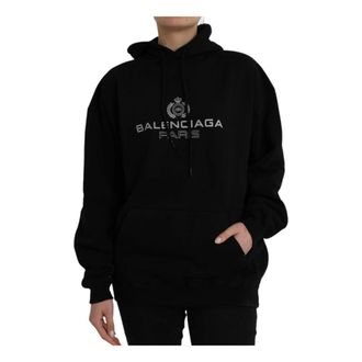 Balenciaga Dames, Sweatshirts & Hoodies, Zwart, Maat: XS Katoen