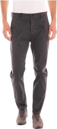 Daniele Alessandrini Jeans - Heren - Chinos - Grijs - W36 - Katoen - Broeken