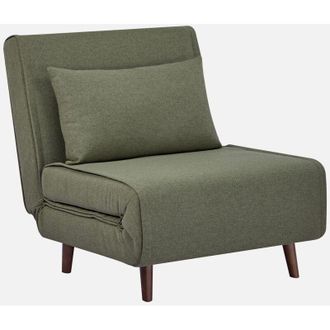 Sweeek Sweeek - Poltrona letto convertibile tessuto con piedi in legno 1 posto