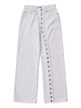 Jean Paul Gaultier buttoned-up jeans - White