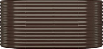 Berkfield Home Garden Raised Bed Powder-coated Steel 152x80x68 cm Brown | Size: 152 x 80 x 68 cm