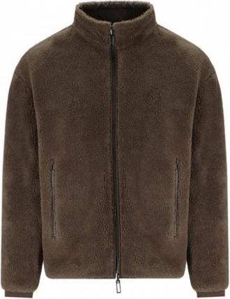 Emporio Armani Omkeerbaar jack met ritssluiting - Heren - Vesten met rits - Bruin - XL - Polyester - Hoodies & sweatvesten