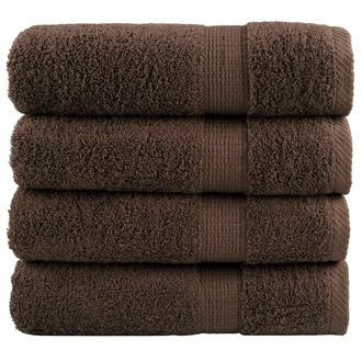 Berkfield Home Premium Bath Towels SOLUND 4pcs Brown 100x150cm 600gsm