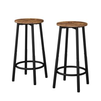 Vicco Taburete De Bar Conjunto De 2 Edmonton, Roble R&uacute;stico, 31.5 X 64 Cm 2 Partes Vicco