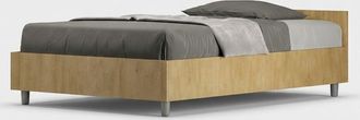 ITYhome Cama De Una Plaza Y Media Con Almacenamiento Dise&ntilde;o Moderno 120x200cm Nuamo - Natural
