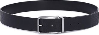 Calvin Klein Mens CK Mono Belt (Black/Tonal Nono) 36