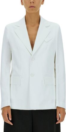 Bottega Veneta White Notched Lapel Blazer