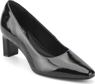 Rockport Merida Almond Toe Pump in Black Patent at Nordstrom, Size 6.5