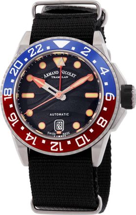 Armand Nicolet JSH GMT Automatic Black Dial Mens Watch A487RGN-NO-BN24481AANN