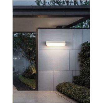 Trade Shop Trade Shop Traesio - Trade Shop - Applique Bianco Da Esterno 12w Luce Fredda 6500k Naturale 4000k Calda 3000k Es63