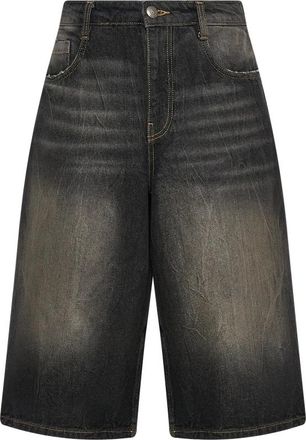 John Richmond Bermuda Shorts - Heren - Denim shorts - Grijs - W33 - Denim - Korte Broeken