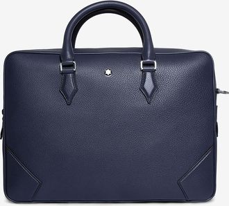 Montblanc Aktentasche aus Leder Soft Grain Night Blue
