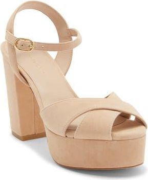 Stuart Weitzman Ivona Platform Sandal in Golden Beige at Nordstrom Rack, Size 11.5