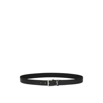 Saint Laurent Cassandre Vadim Belt - male - Saint Laurent - Belts - Black - 105 CM - Accessories