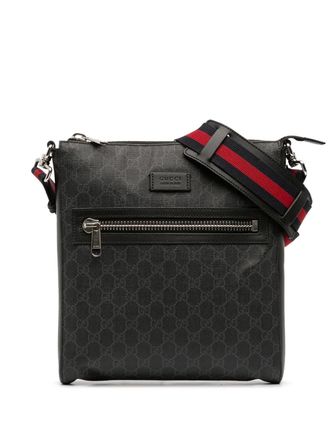 Gucci 2016-2025 Medium GG Supreme Web Messenger Bag crossbody bag - Black