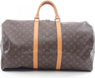 Louis Vuitton Brown Coated Canvas Pvc Monogram Leather Boston Bag (Pre-Owned)