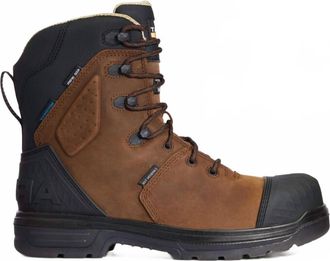 Ariat Mens Turbo Outlaw 8 Csa H20 Insulated Composite Toe Work Boots In Barley Brown