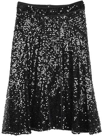Christopher Kane Black sequinned midi skirt Size XS
