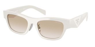 Prada PR B09SF Asian Fit 26A80M Womens Sunglasses White Size 53