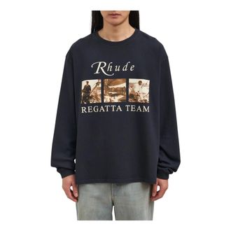 Rhude Long Sleeve Tops, female, Blue, Size: L T-shirt M/L Usvi Regatta Tour