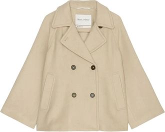 Marc O'Polo Jas met dubbele rij knopen - Beige