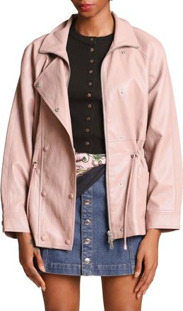 Avec Les Filles Faux-Ever Leather Anorak in Desert Rose at Nordstrom, Size X-Small