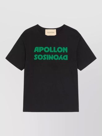 Valentino Garavani crew neck graphic print silk nylon t shirt