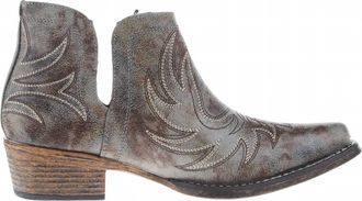 Roper Womens Ava Western Bootie In Gray