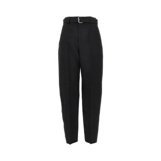 Bottega Veneta Compact wool pants with belt Woman 42