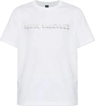 Moose Knuckles Flocked-logo T-shirt