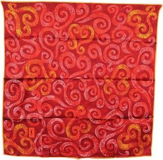 Saint Laurent Pre-owned Zijden Sjaal - Dames - Vintage Accessoires - Rood - ONE Size - Vintage