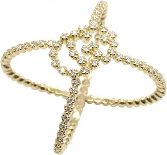 Gucci Clear Yellow Gold Yellow Gold (18K) Band Ring (Pre-Owned)