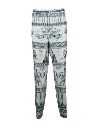 Fabiana Filippi WomenS Silk Trousers - White/Green