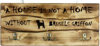 OEM Grif&oacute;n De Bruselas, Griffon Bruxellois: Percha Con Perro, Expositor De Medallas, Decoraci&oacute;n Del Hogar De Art-dog